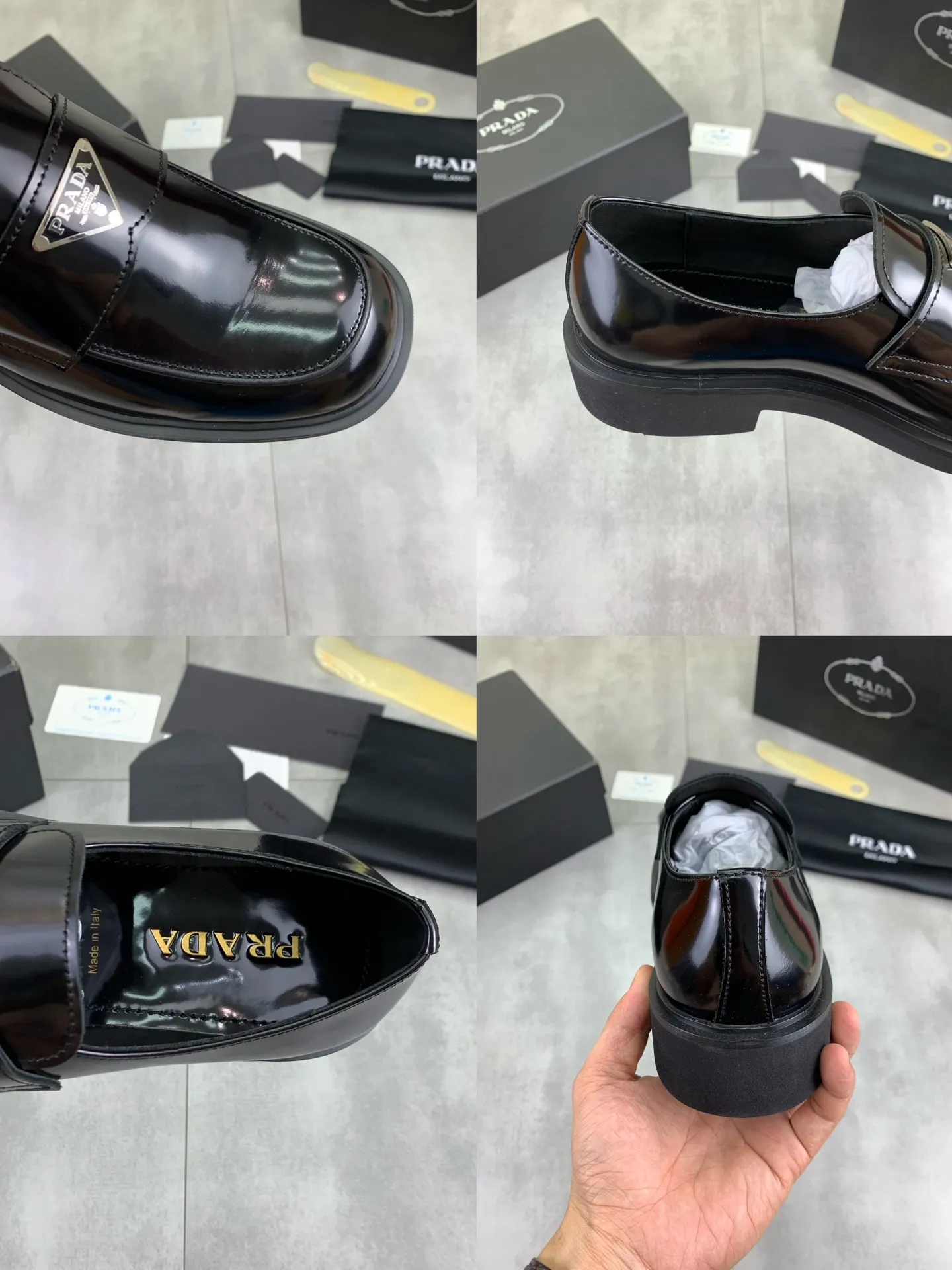 Factory price P840 💰Original quality, top version🔱 ＰＲＡＤＡPrada. Men's business casual leather shoes, top quality cow leather. 1:1 shipment ⬆️Luxurious and noble, all made of imported original first-layer fine suede cowhide, just to create a more comfortable wearing experience. Upper: original comfortable open-edge bead-rubbed calfskin ➕Top imported water-dyed full cow lining, original high-end lightweight and comfortable TPU combination bottom ✔️Code number: 39-44 (38 45 Can be customized)